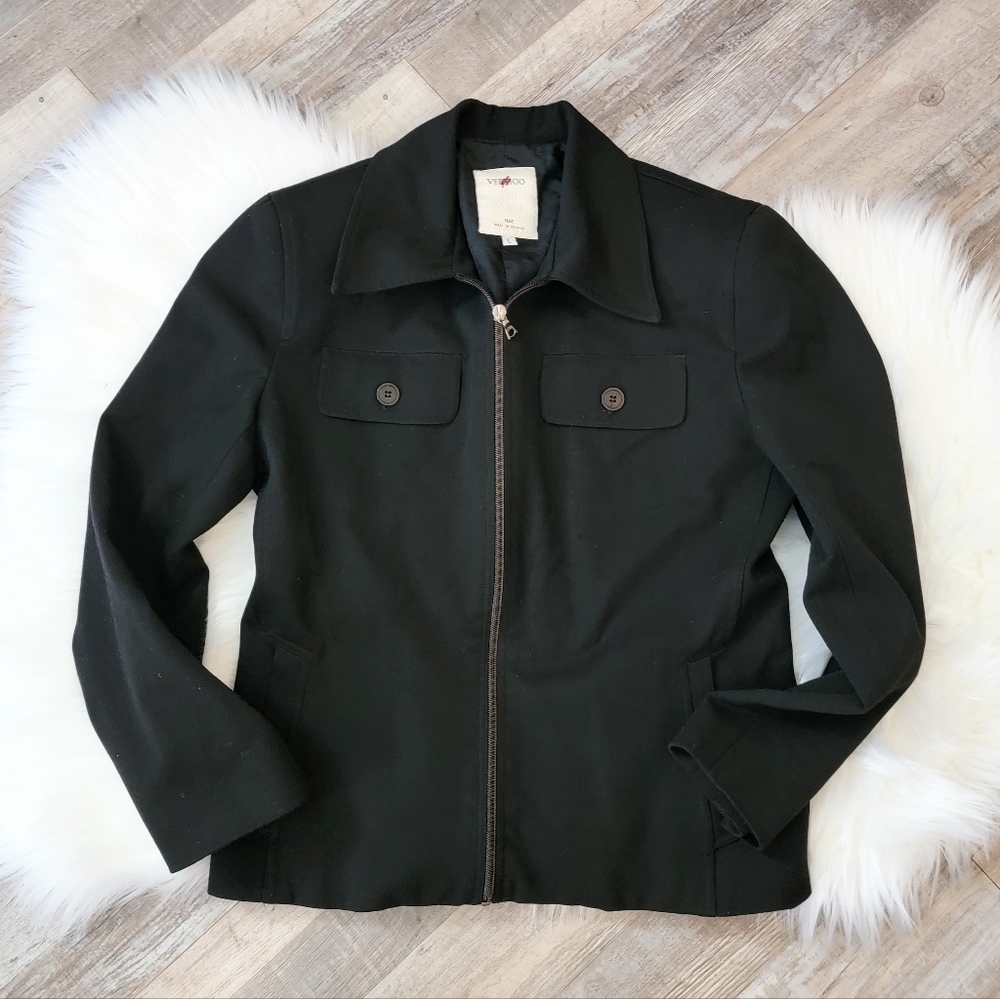 Vertigo Paris Black Zip Blazer Jacket Women’s Siz… - image 1